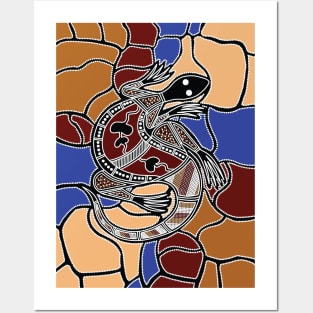 Aboriginal Art - Goanna (Lizard) Dream Posters and Art